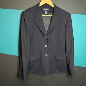 Lands' End Women's Blue Dark Blazer size 16 95% wool